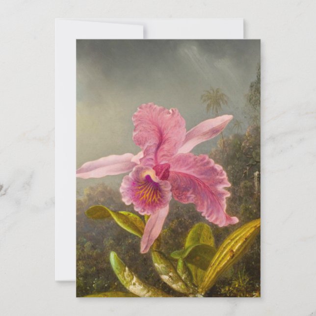 Save The Date Orchidée avec deux colibris Heade (Devant)