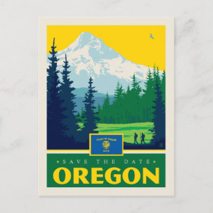Save the Date   Oregon Invitation Postcard