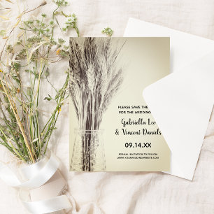 Save The Date Orge séchée dans la bouteille de lait Mariage Enre
