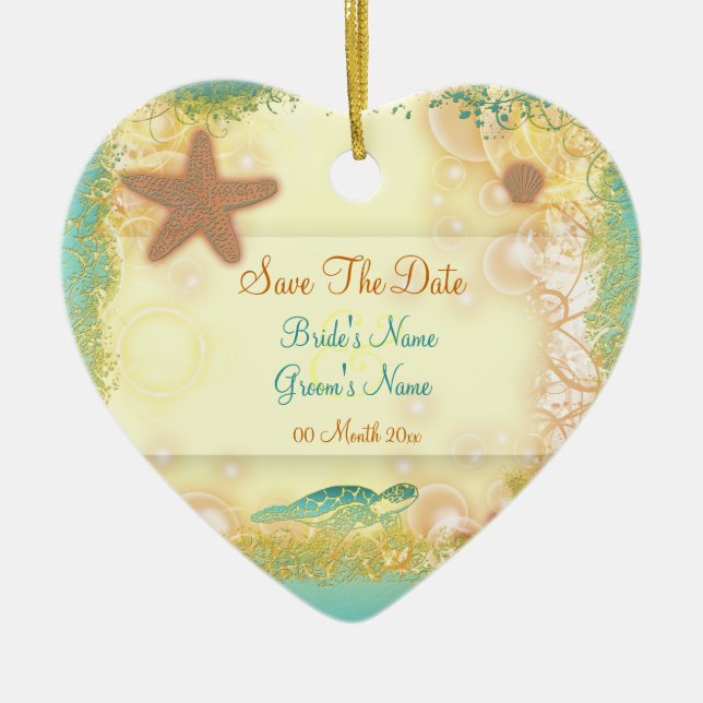 Save the date ornament invitations (Front)