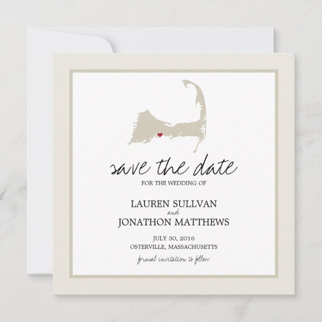 Save The Date Osterville Cape Cod Wedding Enregistrer la date (Devant)