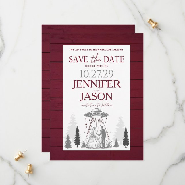 Save The Date Out of this World (Devant/Arrière en situation)