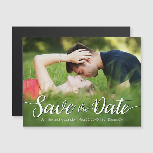Save the Date Outdoor Photo Magnetic Invitation (Front/Back)