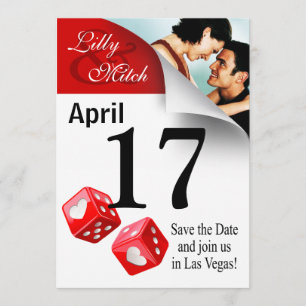 Save The Date Page Calendrier Enregistrer la date Las Vegas Phot