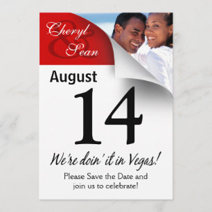 Save The Date Page Calendrier Enregistrer la date Las Vegas Phot