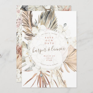 Save The Date Pampas Moderne Boho Beach Summer Arch Enregistrer 