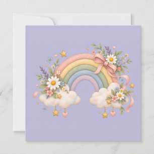 Save The Date Papeterie Arc-en-ciel Pastel