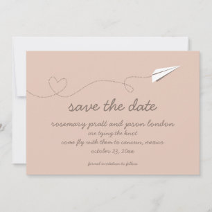 Save The Date Papier Avion Enregistrer la date
