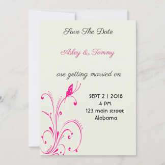 Save The Date Papillon de fleurs