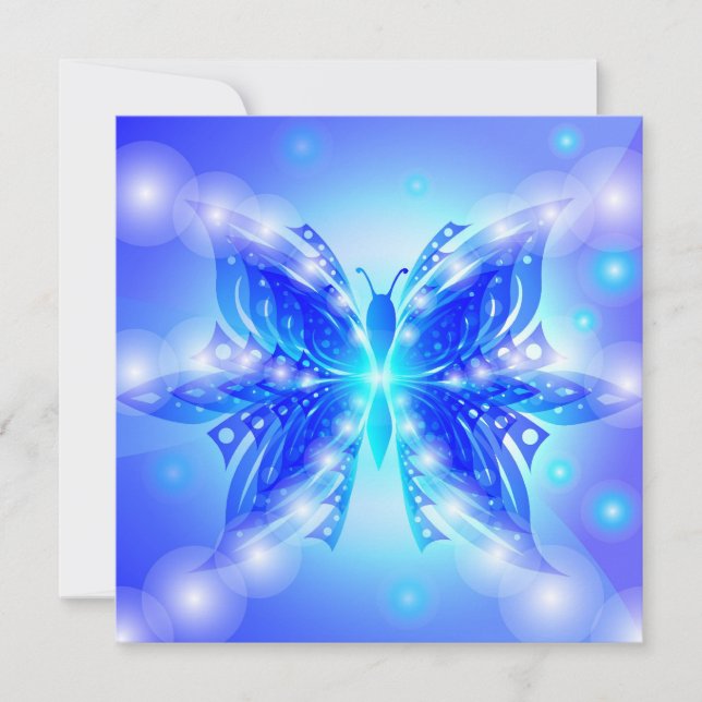 Save The Date Papillon d'invitation Abstrait (Devant)