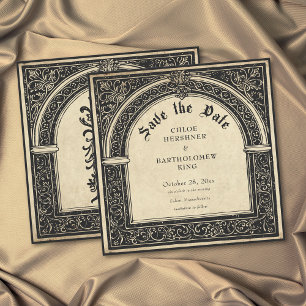 Save The Date Parchemin Gothique Médiéval Jusqu'à la Mort Mariag