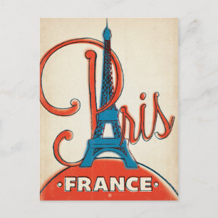 Save the Date Paris - Eiffel Tower Announcement Postcard