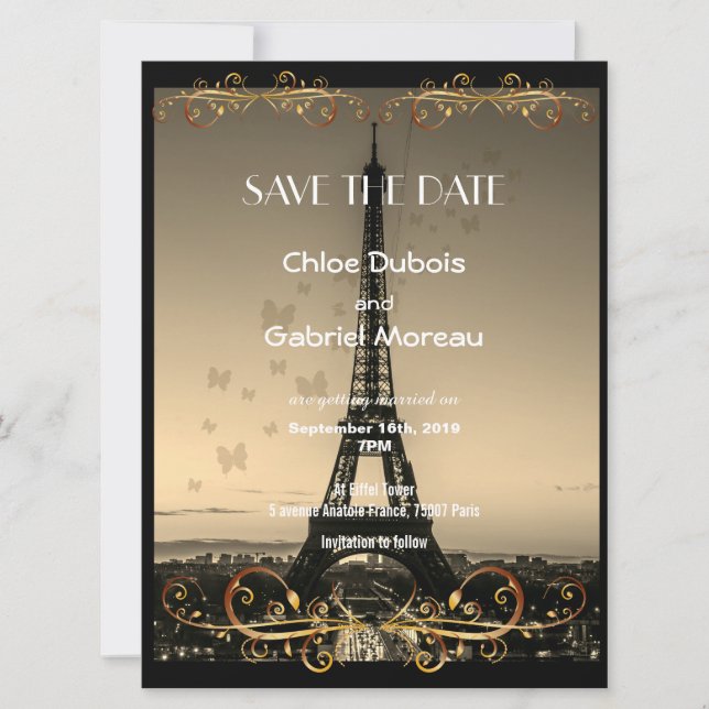 Save The Date Paris Mariage (Devant)