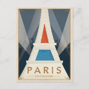 Save the Date Paris - The City of Light Announcement Postcard