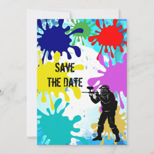 Save The Date Parti du Paintball