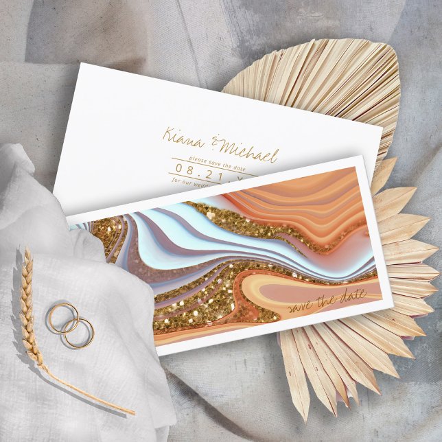 Save The Date Parties scintillant Abstraite Strata Mariage SW ID (Créateur téléchargé)