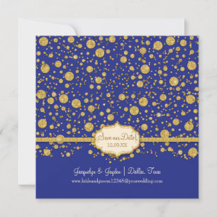 Save The Date Parties scintillant Confetti Mariage de feuille d'