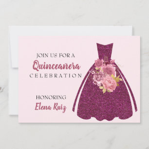 Save The Date Parties scintillant moderne Quinceañera Gown QR Co