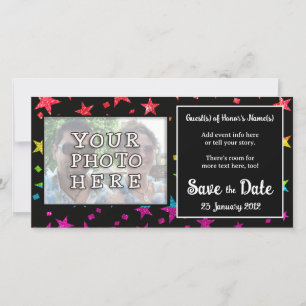 Save The Date Parties scintillant Rainbow Stars Gay Mariage Anni
