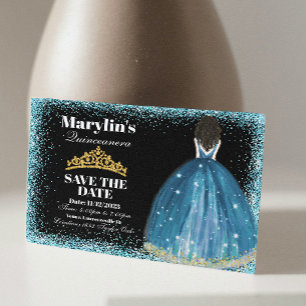 Save The Date Parties scintillant turquoise enchanteresse Prince