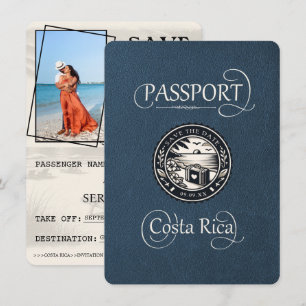 Save The Date Passeport bleu Costa Rica