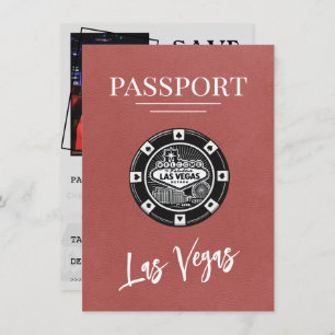Save The Date Passeport De Las Vegas En Bourgogne Lumière Économ