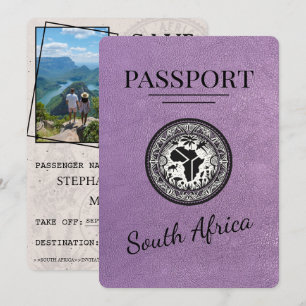 Save The Date Passeport de Lavender Afrique du Sud