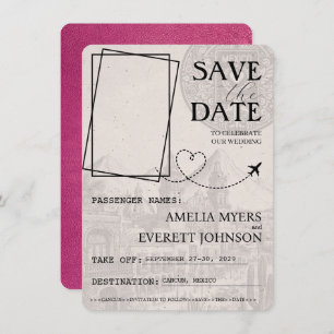 Save The Date Passeport De Magenta Cancun Enregistrer La Date
