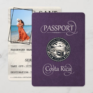 Save The Date Passeport de Violet Costa Rica