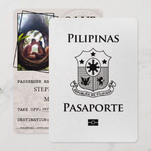 Save The Date Passeport Des Philippines Blanches Enregistrer La 