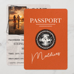 Save The Date Passeport D'Orange Maldives Enregistrer La Date