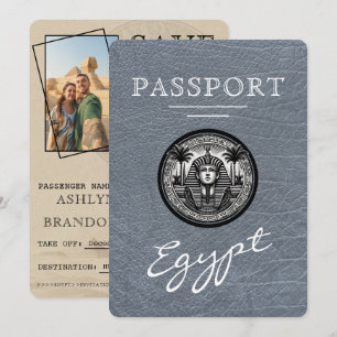 Save The Date Passeport Égypte Mariage Enregistrer la Date
