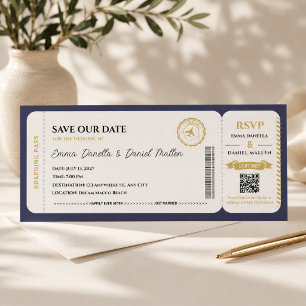 Save The Date Passeport Enregistrer la Date de Mariage Destinati