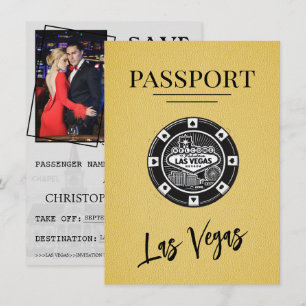 Save The Date Passeport Las Vegas Jaune Enregistrer La Date