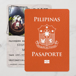 Save The Date Passeport Orange Philippines Enregistrer La Date