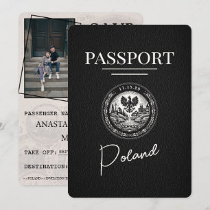 Save The Date Passeport Pologne Noire Enregistrer La Date