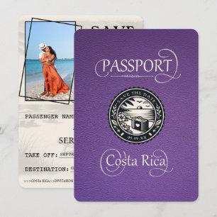 Save The Date Passeport pourpre du Costa Rica