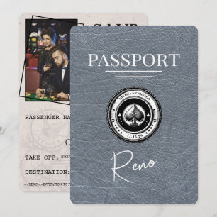 Save The Date Passeport Reno Argent Enregistrer La Date