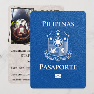 Save The Date Passeport Royal Blue Philippines Enregistrer La Da