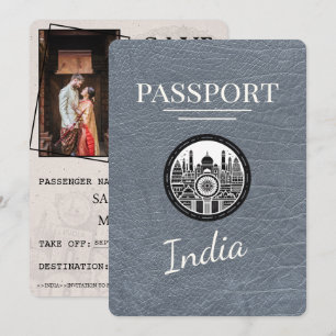 Save The Date Passeport Silver India Enregistrer La Date