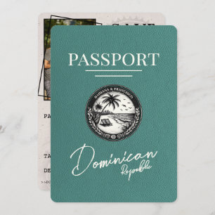 Save The Date Passeport Turquoise République Dominicaine