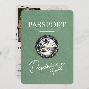 Save The Date Passeport Vert République Dominicaine Enregistrer 