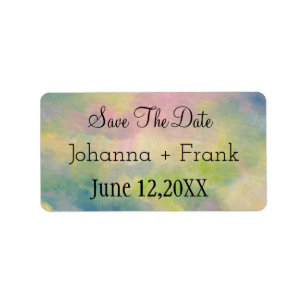 Save The Date  Pastels Label