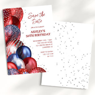 Save the Date Patriotic 50th Birthday Invitation