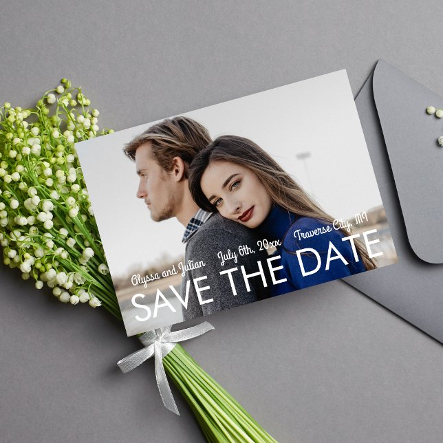 Save The Date Patriotic Love II Quart de juillet Sauver la date (Créateur téléchargé)