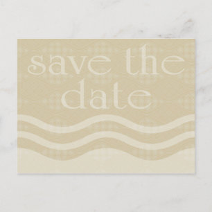 save the date : patterned waves : announcement postcard