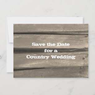 Save The Date Pays Grange mariage en bois Enregistrer la date