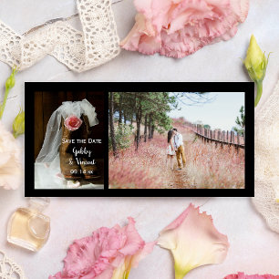 Save The Date Pays Rose Cowboy Boots Mariage Enregistrer la date
