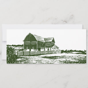 Save The Date Paysage rural maison de ferme de style coupe