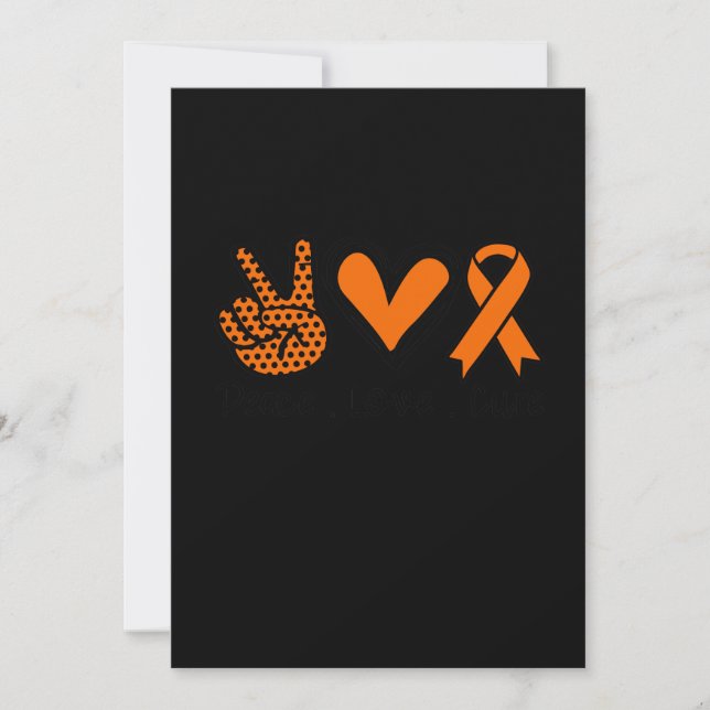 Save The Date Peace Love Cure Leukemia Aware (Devant)